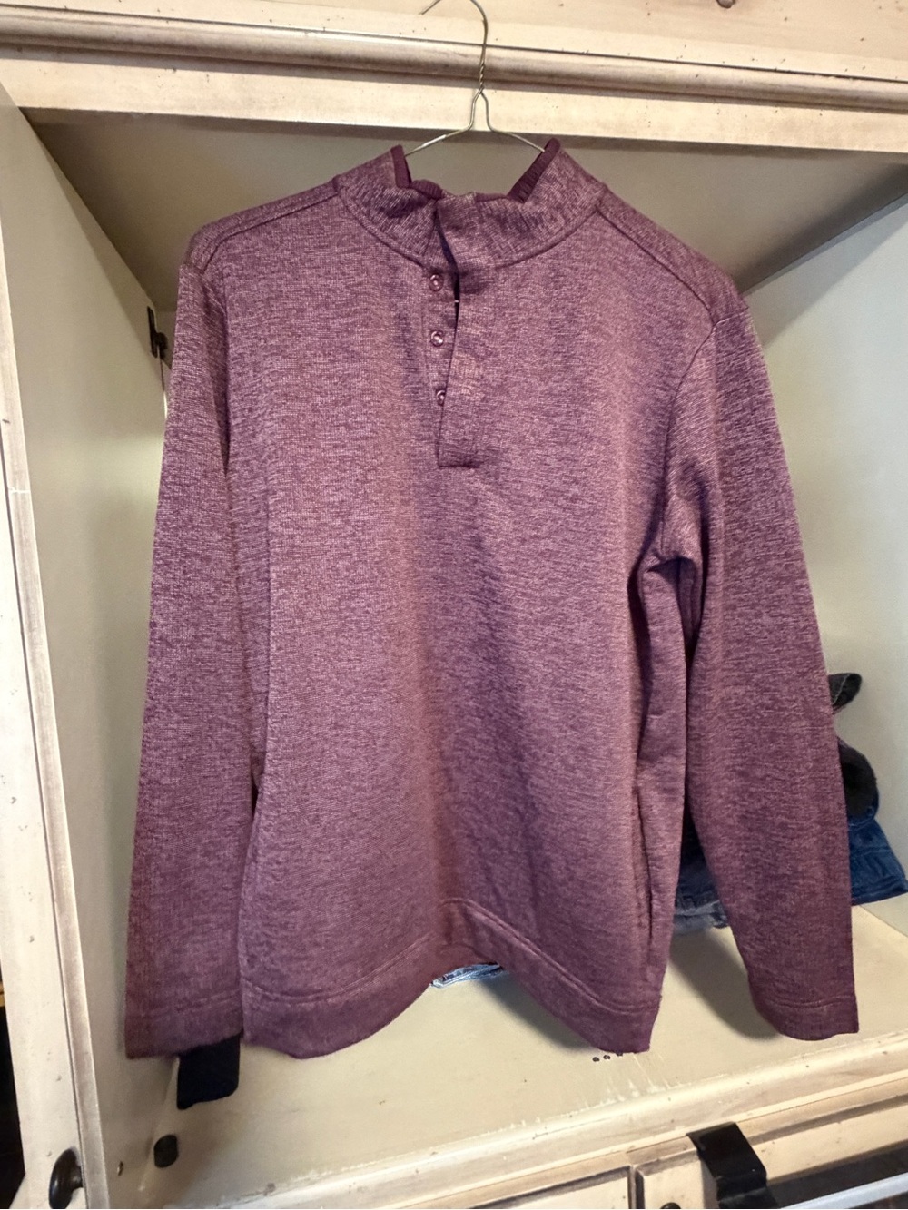 bcg Heather Plum Long-Sleeve Pullover